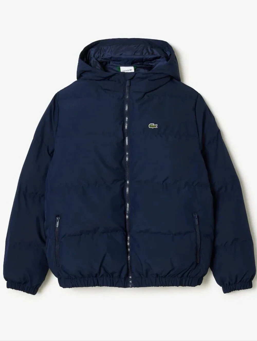 Lacoste Kid's' Navy Hooded Puffer Jacket Size 5
